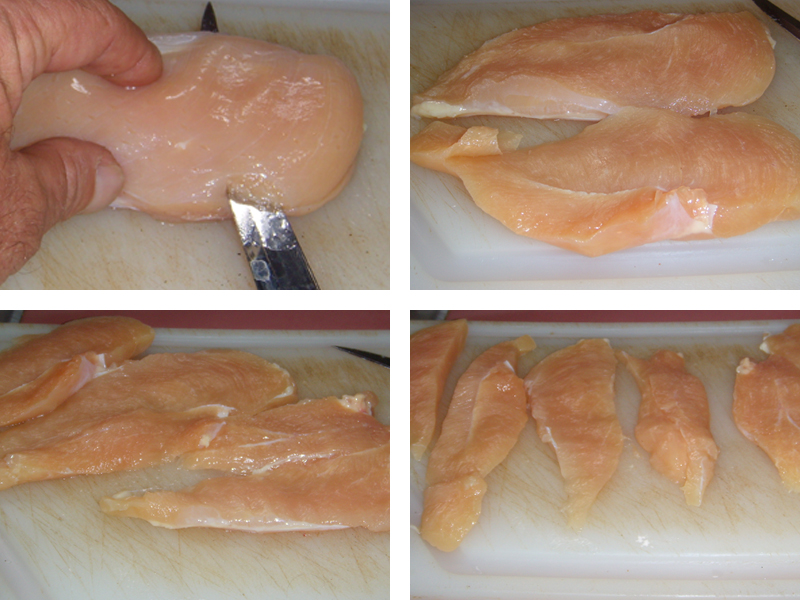 Slicing Chicken Breasts, Picture