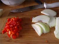 Vegetables Chopped for the Citrus Sauce Picture