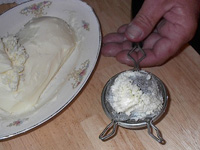 Pushing the fur through a strainer Picture