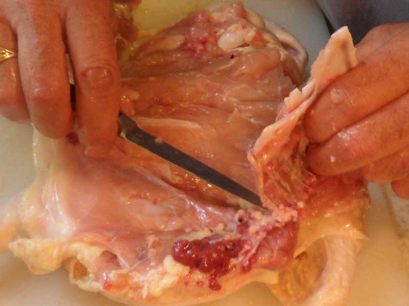 Removing a Chickens Rib Cage, Picture