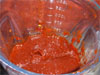 Blending the Dried Peppers in Pot Picture