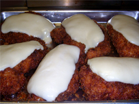 Jamaican Jerked Chicken Parmesan, Taking the Chicken out of the Oven, Picture
