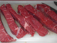 Slicing the Meat for Kebabs Slicing the Meat for Kebabs Picture