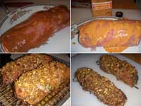Coating the Pork Tenderloin with Pistachios Picture