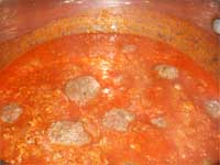 Cooking the Venison Meatballs Picture